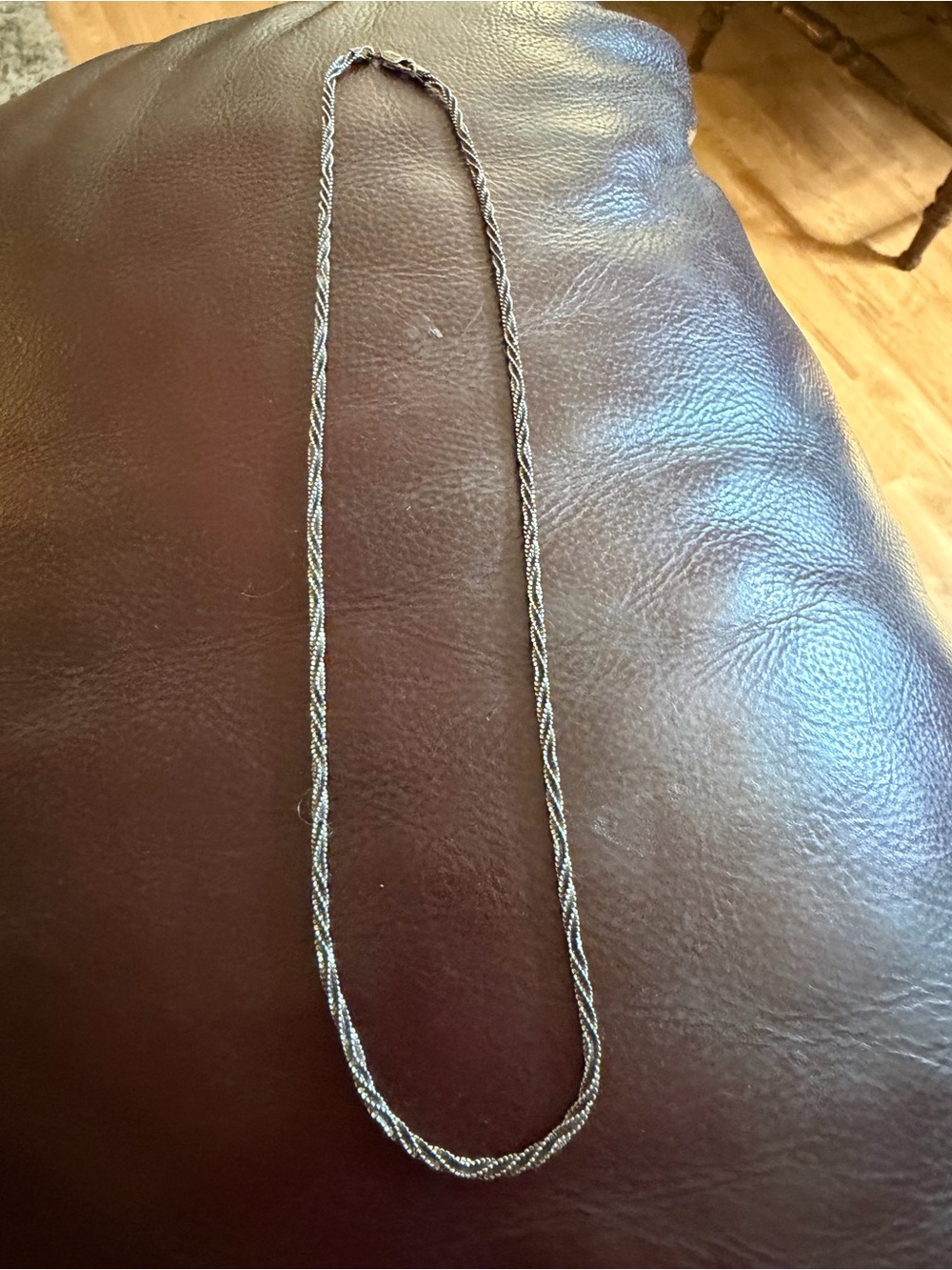 Sterling Silver Diamond cut Twisted Rope chain Necklace 18” #404